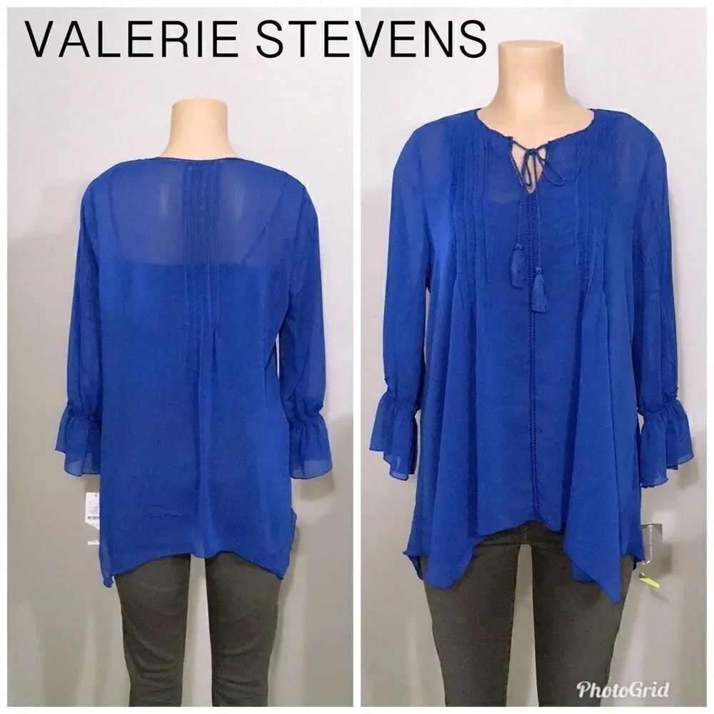 Valerie Stevens asymmetrical hem blouse. NWT